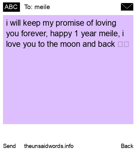 unsent message to meile