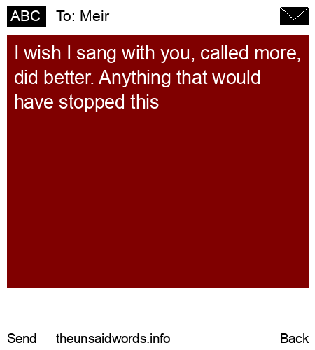 unsent message to Meir