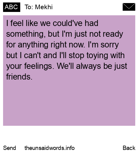 unsent message to Mekhi