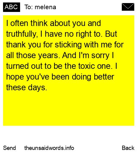 unsent message to melena