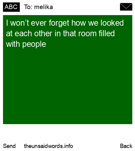 unsent message to melika