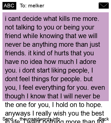 unsent message to melker