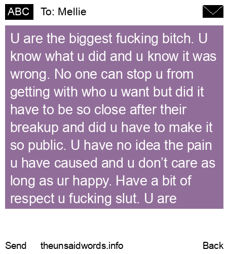 unsent message to Mellie