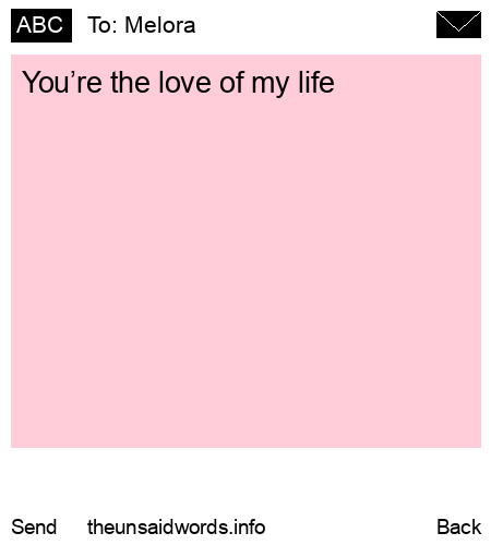 unsent message to Melora