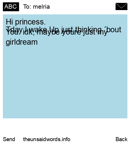 unsent message to melria