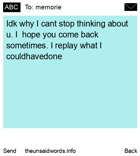 unsent message to memorie