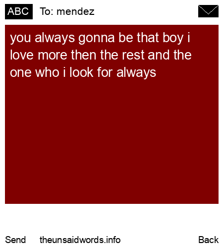 unsent message to mendez
