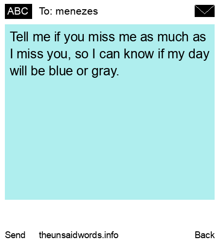 unsent message to menezes