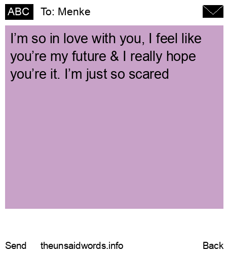 unsent message to Menke