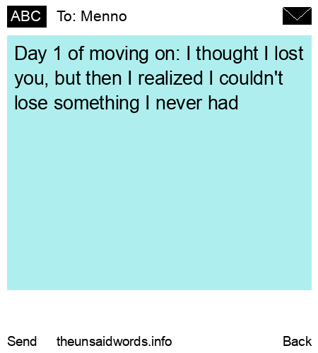 unsent message to Menno
