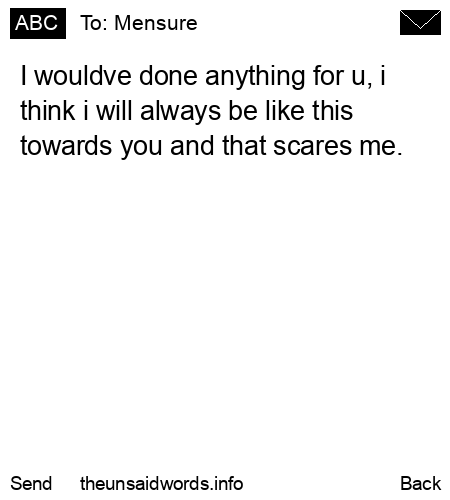 unsent message to Mensure