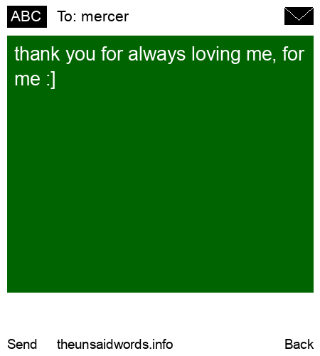 unsent message to mercer