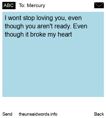 unsent message to Mercury