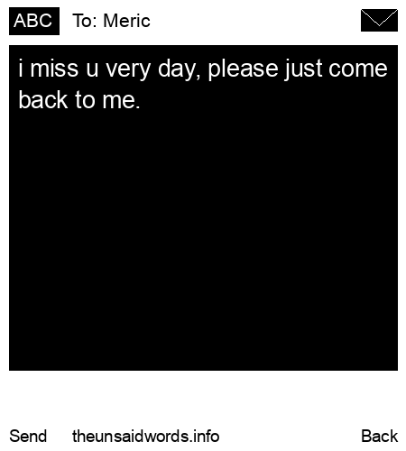unsent message to Meric
