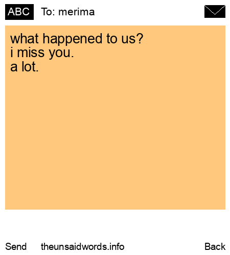unsent message to merima