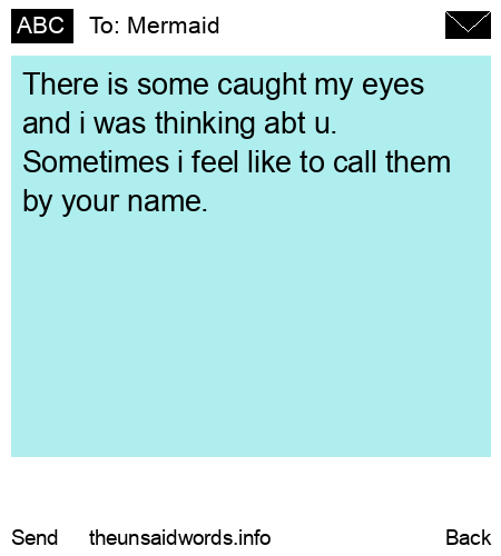 unsent message to Mermaid