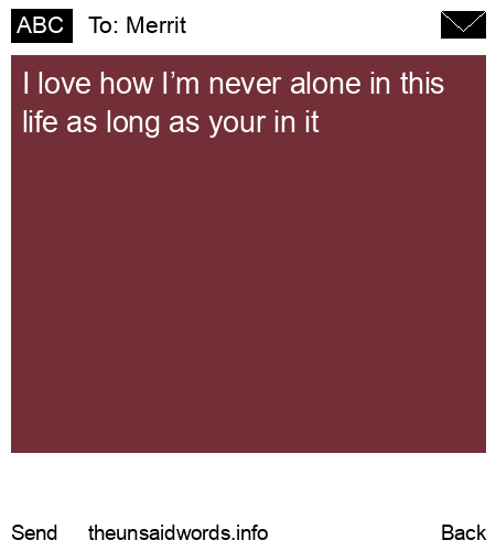 unsent message to Merrit