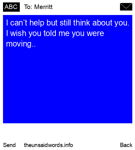 unsent message to Merritt