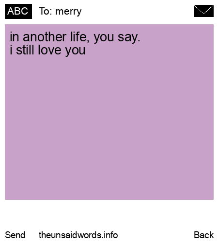unsent message to merry