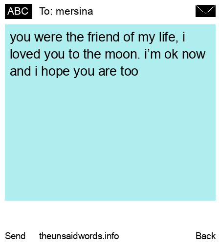 unsent message to mersina 