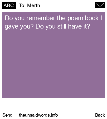 unsent message to Merth 