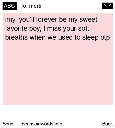 unsent message to merti
