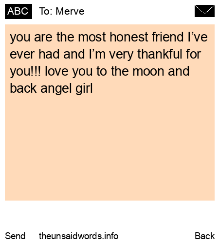 unsent message to Merve