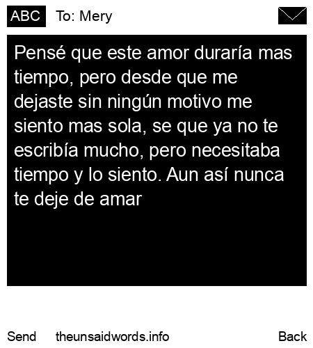 unsent message to Mery