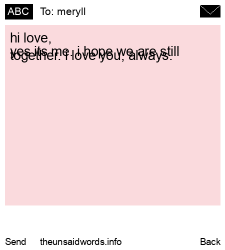 unsent message to meryll