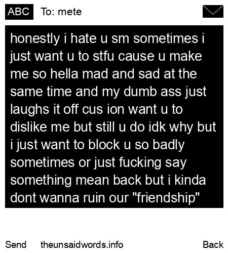 unsent message to mete