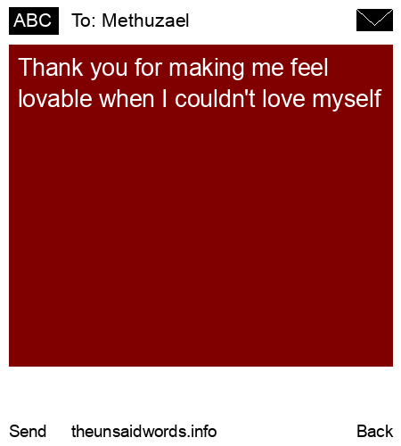 unsent message to Methuzael 