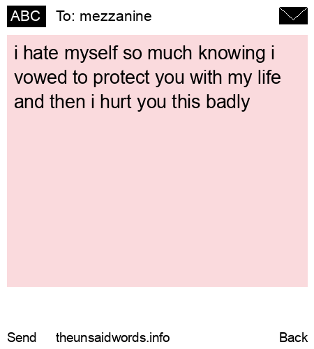 unsent message to mezzanine