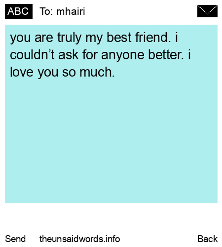 unsent message to mhairi