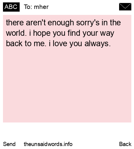 unsent message to mher