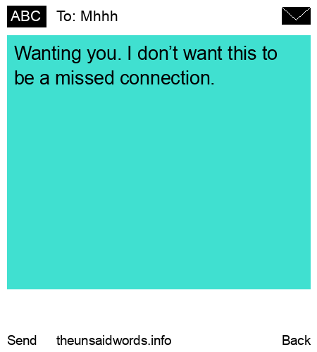 unsent message to Mhhh