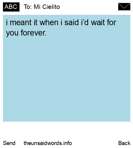unsent message to Mi Cielito