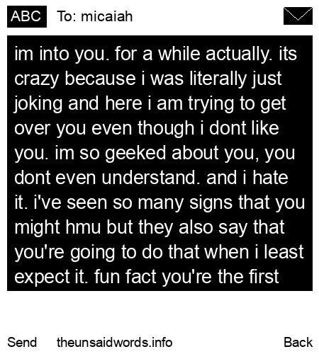 unsent message to micaiah