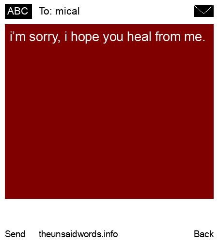 unsent message to mical