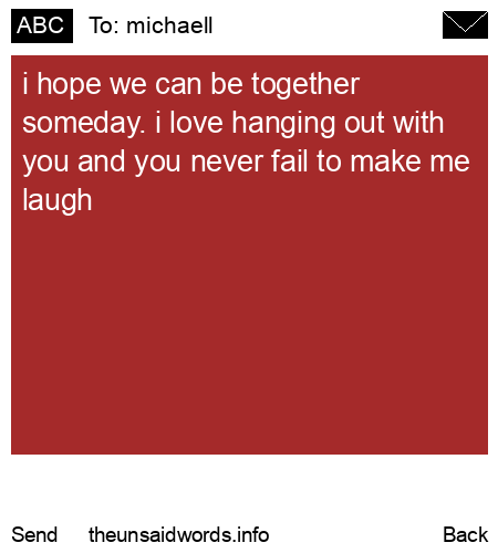 unsent message to michaell