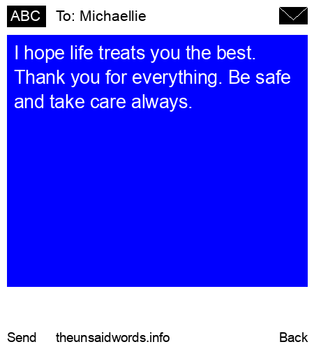 unsent message to Michaellie 