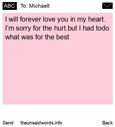 unsent message to Michaelt