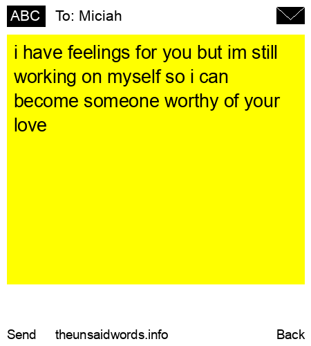 unsent message to Miciah
