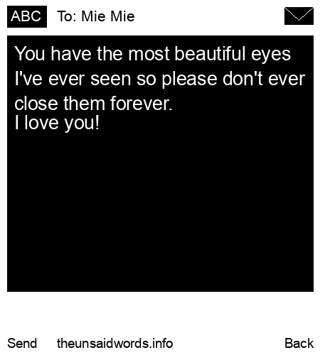 unsent message to Mie Mie
