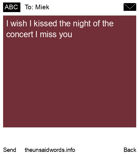 unsent message to Miek