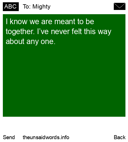 unsent message to Mighty