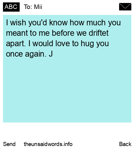 unsent message to Mii