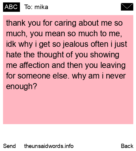 unsent message to mika