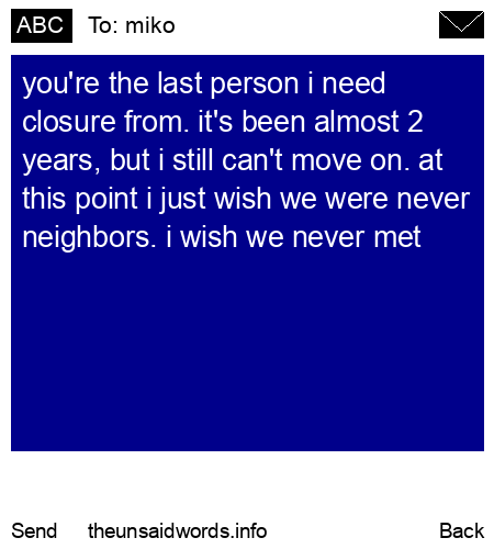 unsent message to miko