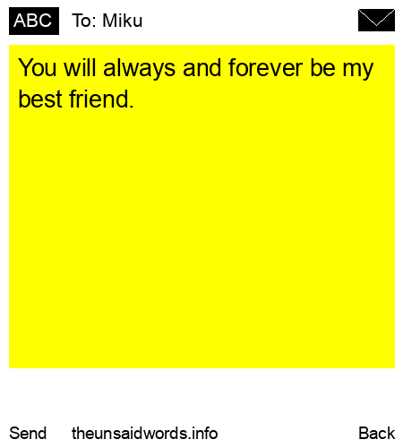 unsent message to Miku