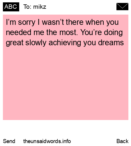 unsent message to mikz